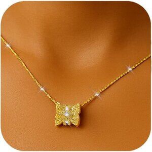 ⚡Gold Butterfly Pendant Necklace for Women Sparkling Crystal Jewelry Gift Idea